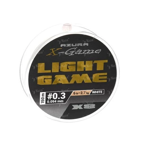 Шнур Azura X-Game Light Game Nano PE X-8 150m #0.3 6lb White фото