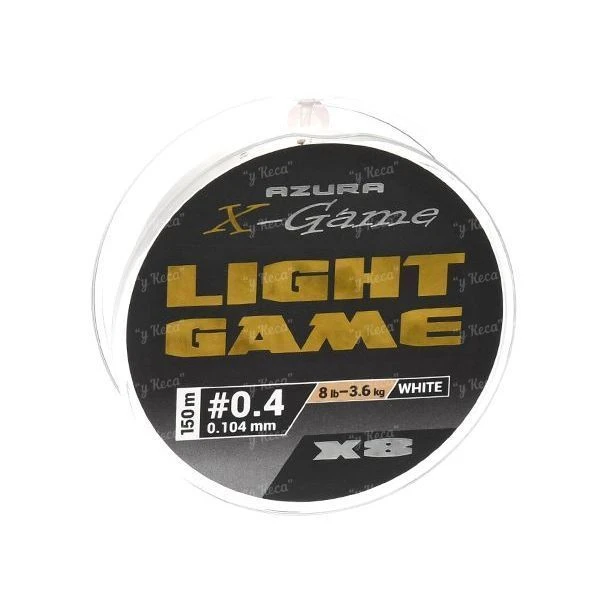 Шнур Azura X-Game Light Game Nano PE X-8 150m #0.4 8lb White фото