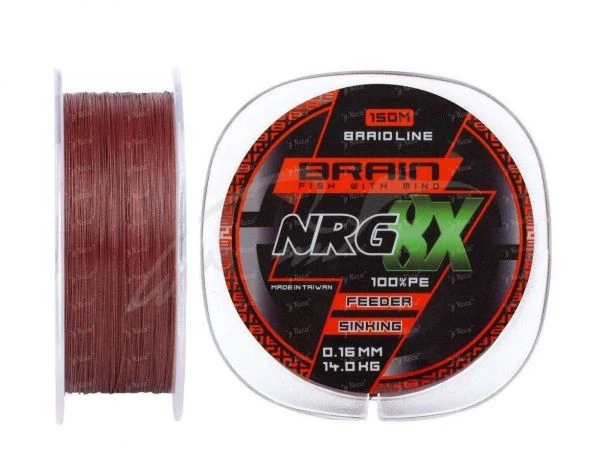 Шнур Brain NRG 8x sinking brown 0.14мм 150м фото