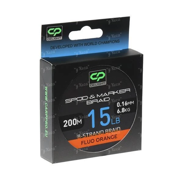 Шнур Carp Pro Delight Spod Marker Braid PE x8 200m 0.16mm флюоро-оранжевый фото