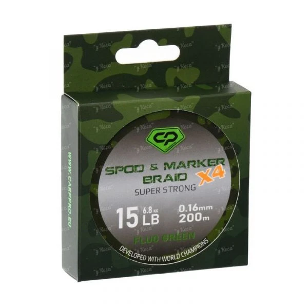 Шнур Carp Pro Diamond Spod Marker Braid PE x4 200m 0.16mm флюоро-зелений фото