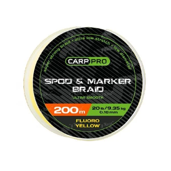 Шнур Carp Pro Spod and Marker Braid 200м 0.16мм флюоро-желтый фото