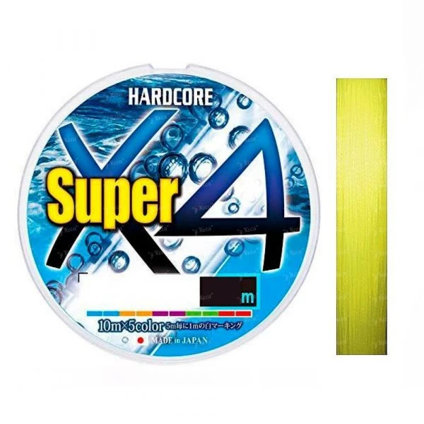 Шнур Duel Hardcore Super x4 150m #1.0 Hi-Vis Yellow фото