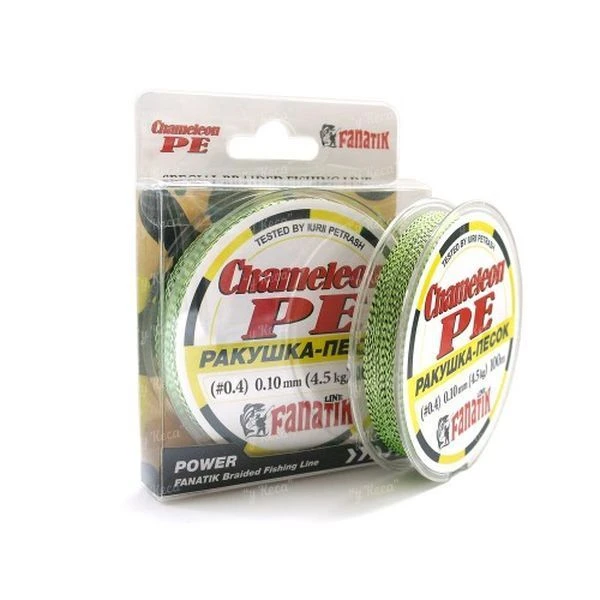 Шнур Fanatik Chameleon PE X4 100м Ракушка-пісок 0.8/0.14 мм фото