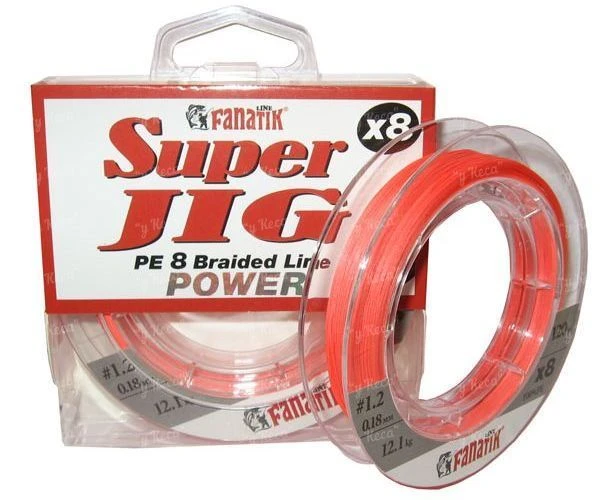 Шнур Fanatik Super Jig PE X8 120м Orange 0.4/0.10 мм фото