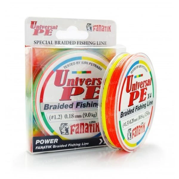 Шнур Fanatik Universal PE X4 150м Varicoloured 0.8/0.14мм фото