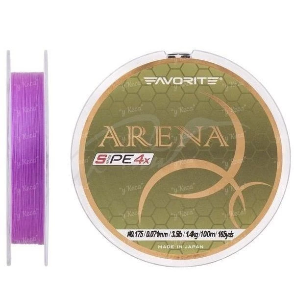Шнур Favorite Arena PE 4x 100m #0.175 Purple фото