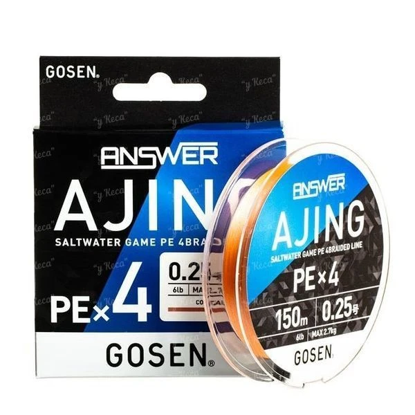 Шнур Gosen Answer Ajing PE X4 150m #0.2 5lb фото