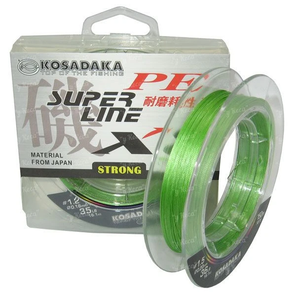 Шнур Kosadaka PE Super Line X8 0.18мм 150м Light Green фото