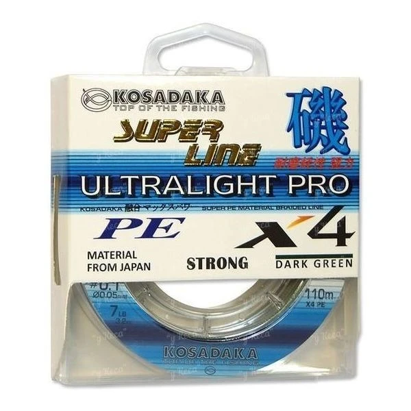 Шнур Kosadaka Ultra Pro X4 0.05мм 110м Dark Green фото