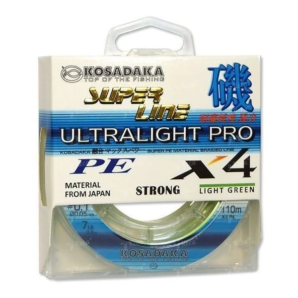 Шнур Kosadaka Ultra Pro X4 0.05мм 110м Light Green фото