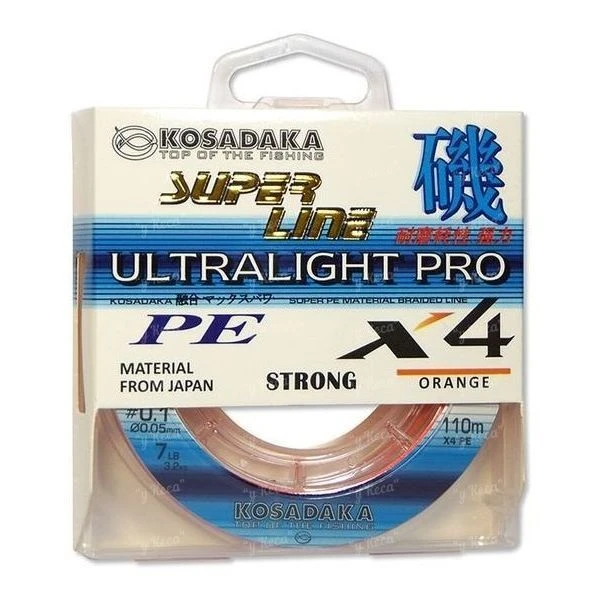 Шнур Kosadaka Ultra Pro X4 0.05мм 110м Orange фото