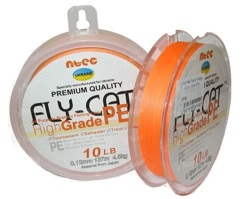 Шнур Ntec FlyCat 0.12мм Orange 137м фото