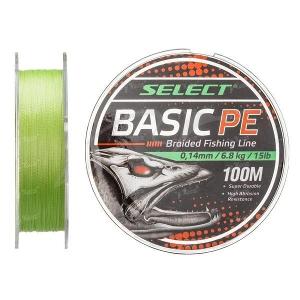 Шнур Select Basic PE 100м 0.08мм салатный 8lb/4.0кг фото