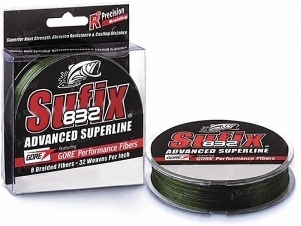 Шнур Sufix 832 135м 0.08мм 8lb/3.7кг Low-Vis Green фото
