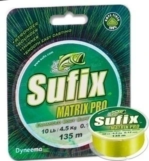 Шнур Sufix Matrix Pro 135м 15lb 0.12мм Chartreuse фото