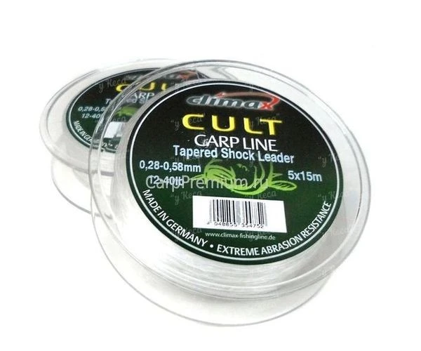 Шок-лидер конический Climax Cult Tap Shock Leader 0.28-0.5мм 5*15м фото