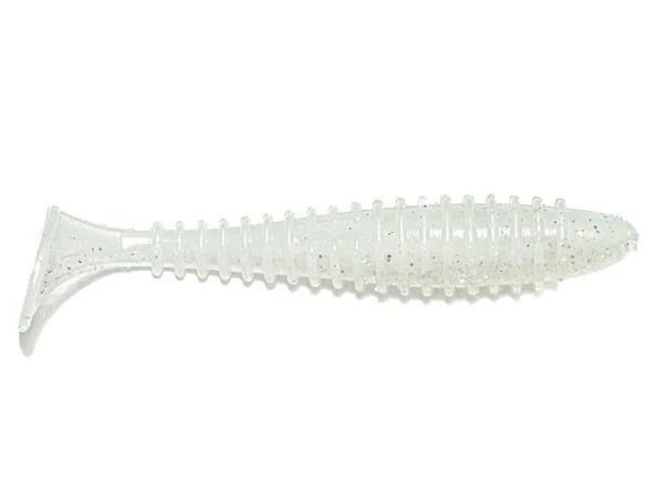 Силикон Angry Baits Fatik 2.8" White Silver Electric Glitter UV 5шт фото