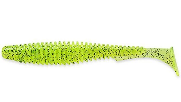 Силикон Fishup U-Shad 2.5" 055-Chartreuse-Black 9шт фото