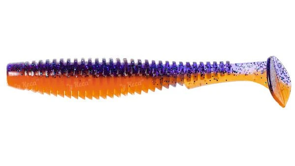 Силикон Fishup U-Shad 4.0" 207 - Dark Violet-Orange 8шт фото