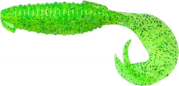 Силикон Keitech Flapper Grub 4.0" 424 Lime Chartreuse 7шт фото