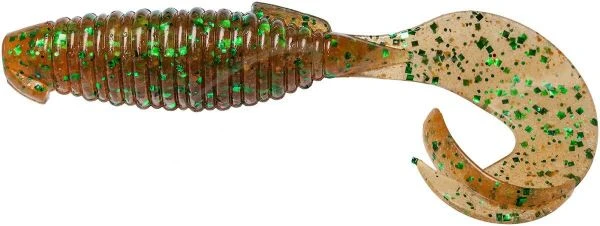 Силикон Keitech Flapper Grub 4.0" EA#02 Peach Green 7шт фото