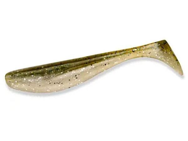 Силикон Fishup Wizzle Shad 5.0" 202-Green Pumpkin-Perl 4шт фото