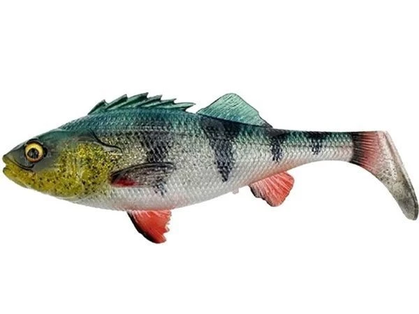 Силікон Savage Gear 4D Perch Shad SS 12.5см Green Silver неоснащений фото