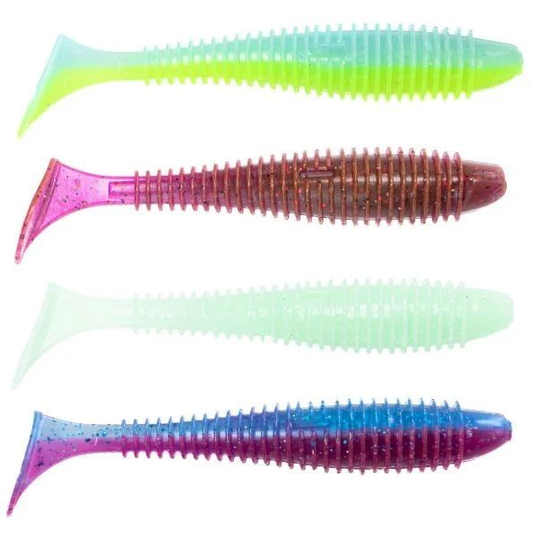 Силикон Angry Baits Fatik 3.8" AB Mix-3 4шт фото