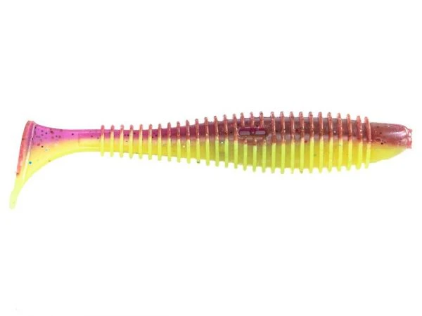 Силікон Angry Baits Fatik 3.8" Lox Chartreuse UV 4шт фото