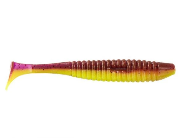 Силікон Angry Baits Shiner 5.0" Lox Chartreuse UV 4шт фото