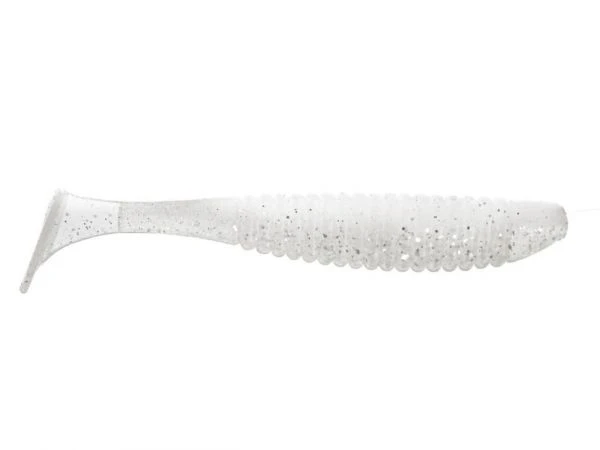 Силікон Angry Baits Shiner 5.0" White Silver electrik Glitter UV 4шт фото