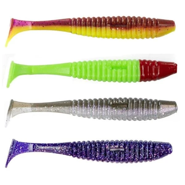Силикон Angry Baits Shiner 5.0" AB Mix-4 4шт фото