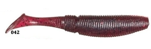 Sakura Slit Shad 2" 20шт #042 RED W/BLACK фото
