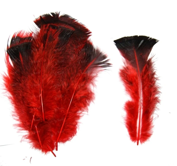 Перо индюка покровное Strike Blanket Turkey Feathers Red фото