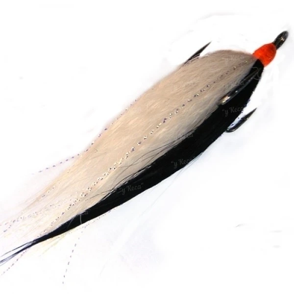 Муха на тройнике Treble White/Black TR031-10 фото