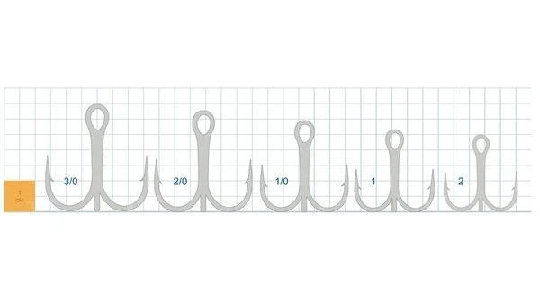 Тройник Gurza Round treble hook Ni K-2503 фото