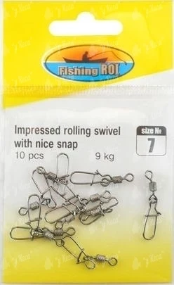 Вертлюжок с застежкой Fishing ROI YM-3023-07 №7 фото