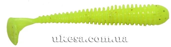 Виброхвост Crazy Fish Vibro Worm 5см 06 Cartreuse фото
