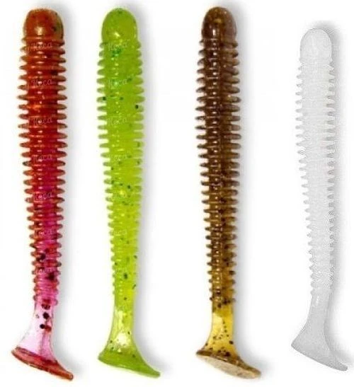 Виброхвост Crazy Fish Vibro Worm 5см Mix 24 фото