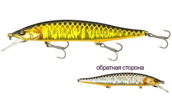 Воблер Jackall RV-Minnow 110Sp HL Gold & Silver Black фото