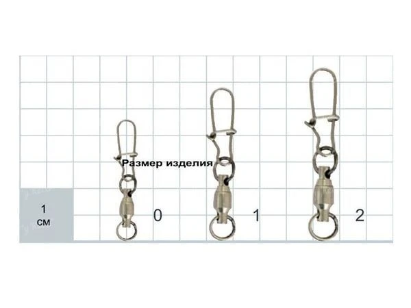 Застежка с вертлюгом на подшипнике Gurza Ball Bearing swivel SWS-7000 фото