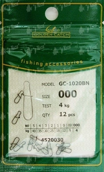 Застібка Golden Catch 1020BN №1 12шт американка фото
